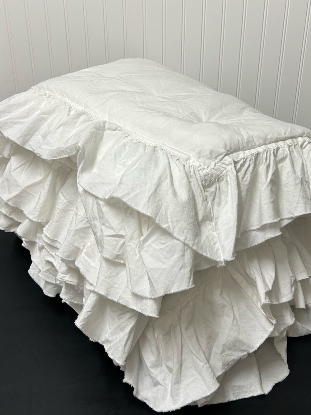 Pottery Barn Teen washed cotton ruffle comforter